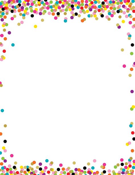 Confetti Blank Chart | Borders for paper, Page borders design, Clip art ...