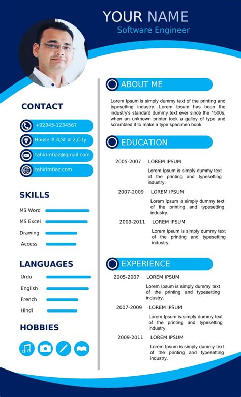 FREE Resume Templates for Microsoft Word to Download .doc .pdf