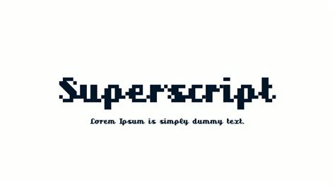 Superscript Font : Download Free for Desktop & Webfont