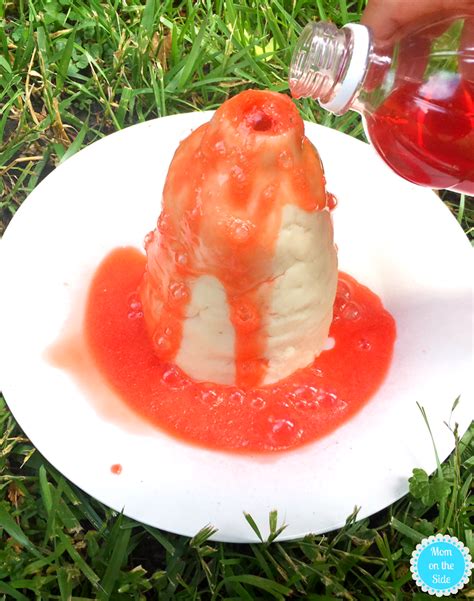 Homemade Erupting Playdough Volcano Experiment | Mom on the Side | Volcano experiment, Homemade ...