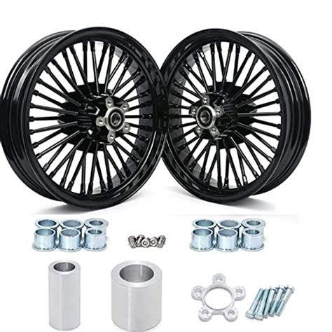 TARAZON 16x3.5 inch Gloss Black Tubeless Fat Spoke Wheels Rims for ...