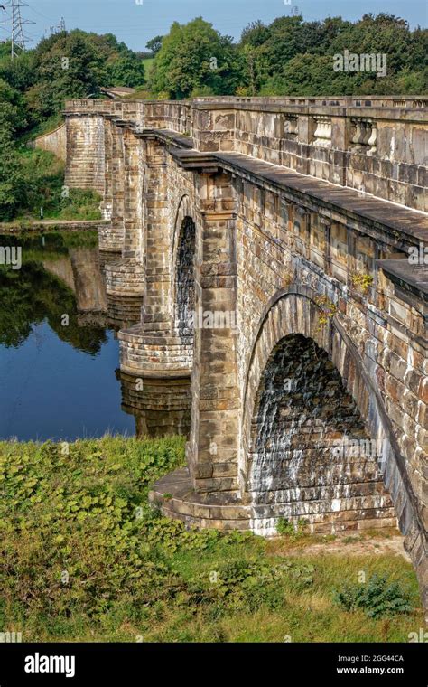 The spectacular Lune Aqueduct carries the Lancaster Canal across the ...