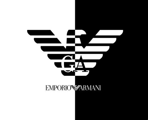 Emporio Armani Brand Clothes Logo Symbol With Name Black And White ...