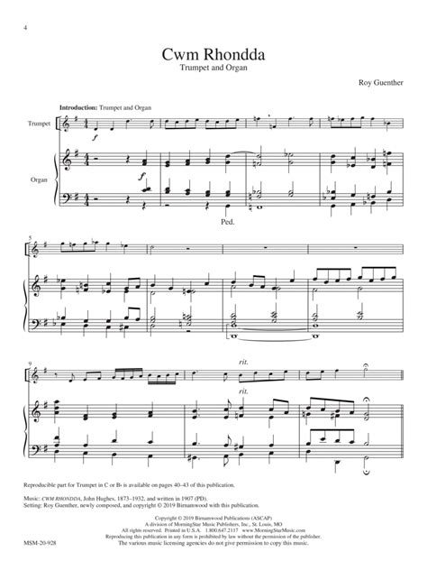 Cwm Rhondda - Trumpet - Digital Sheet Music | Sheet Music Plus