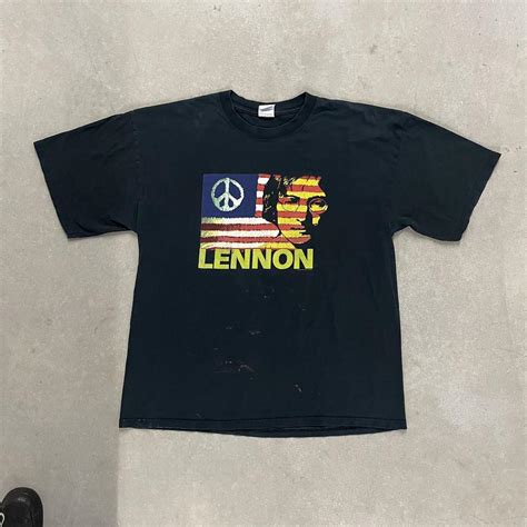 Vintage John Lennon “Give Peace A Chance” T... - Depop