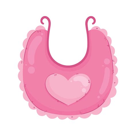 girl baby pink bib 16926796 Vector Art at Vecteezy