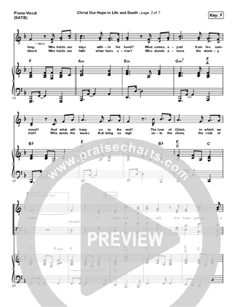 Christ Our Hope In Life And Death Sheet Music PDF (Matt Papa / Keith ...