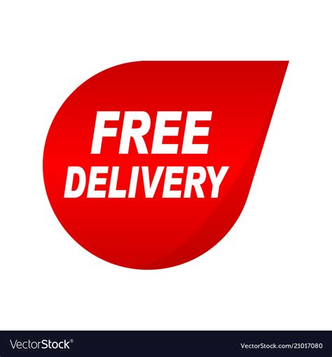 Free delivery label Royalty Free Vector Image - VectorStock