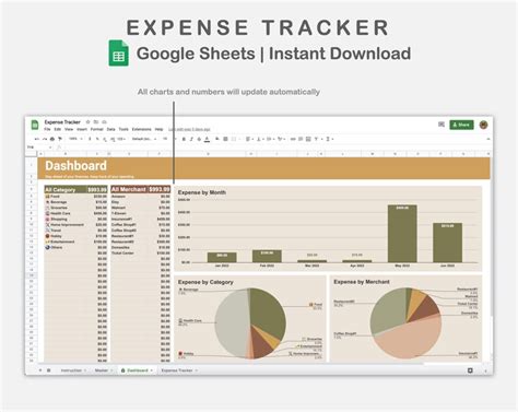 Google Sheets Expense Tracker Expense Tracker Spreadsheet - Etsy