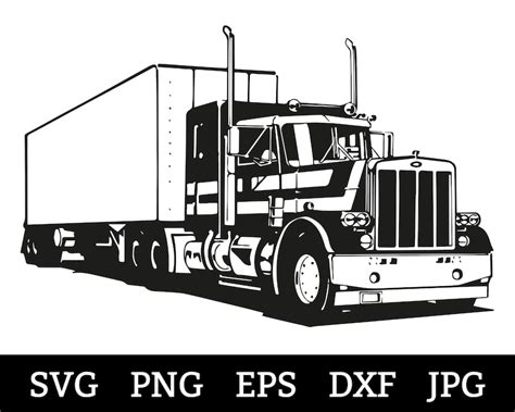 Free 83 Svg Simple Semi Truck Outline SVG PNG EPS DXF File