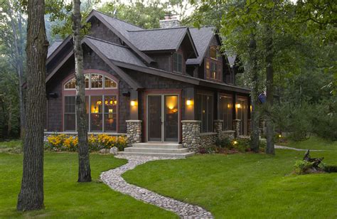 Arts & Crafts Home - Exterior | Lake house, Home crafts, Custom builders