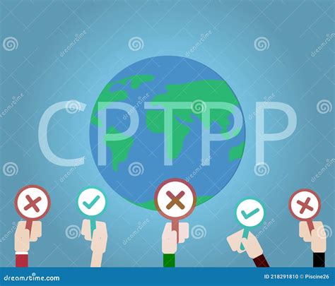 CPTPP or the Comprehensive and Progressive Agreement for Trans-Pacific Partnership Stock Vector ...