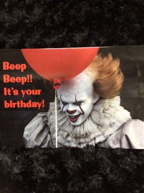 Horror birthday card greeting card halloween It | Etsy | Happy birthday ...