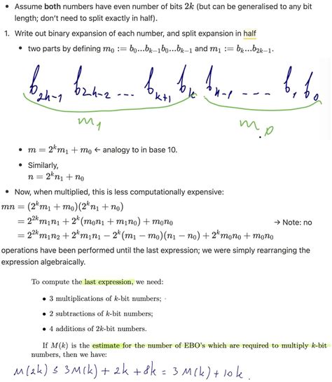 computer science - Karatsuba multiplication algorithm complexity - Mathematics Stack Exchange