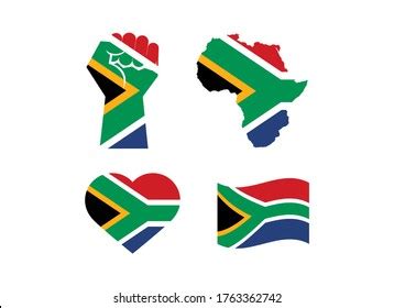 South African Flag Various Shape Icon Stock Vector (Royalty Free) 1763362742 | Shutterstock