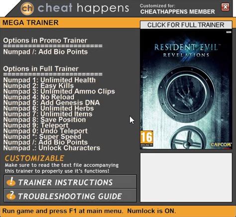 Resident evil revelations cheat engine - socialpna