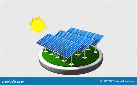 3D Animation of a Group of Solar Panels Following the Path of the Sun ...