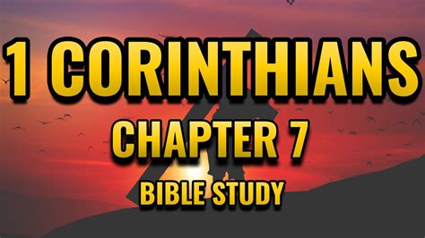 1 Corinthians 7 KJV | Bible Study - YouTube