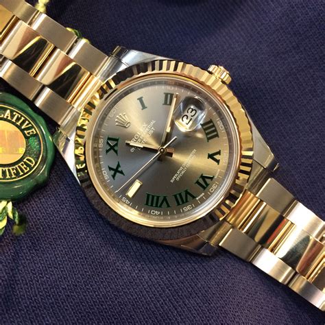 Rolex Datejust II Steel & Gold Grey & Green 'Federer' dial 116333 | Rolex datejust ii, Best ...