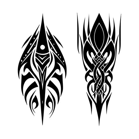 tribal tattoo design black and white hand drawn illustration 21766506 ...