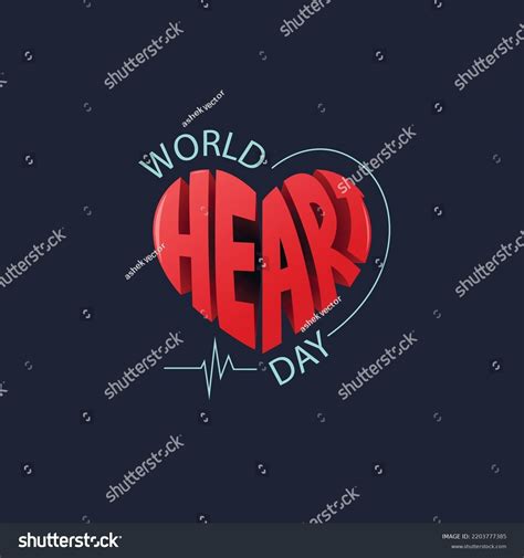 World Heart Day Lettering Vector Logo Stock Vector (Royalty Free ...