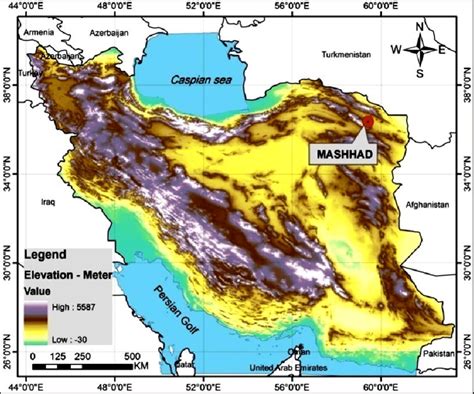 The geographical location of Mashhad, Iran. | Download Scientific Diagram