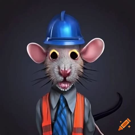 Cute undead rat construction worker on Craiyon