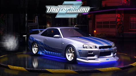 NFS Underground 2 - Paul Walker's Nissan Skyline GTR R34 from 2 Fast 2 Furious - YouTube