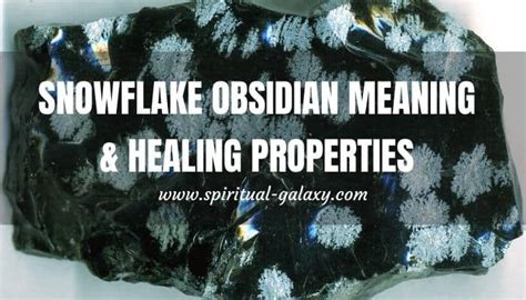 Snowflake Obsidian Meaning, Healing Properties, Snowflakes, Meant To Be, Trees, Snow Flakes ...