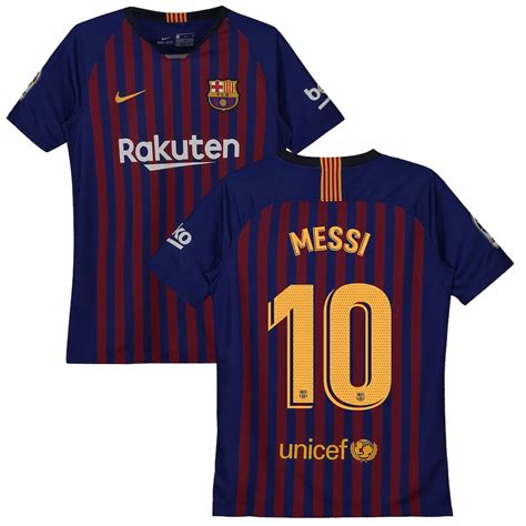 Nike Lionel Messi Barcelona Youth Blue 2018/19 Home Replica Stadium Player Jersey