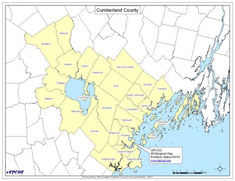 Map Of Cumberland County Maine - Maps For You