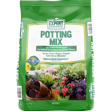 Expert Gardener Potting Mix Potting Soil, 8 Quart - Walmart.com