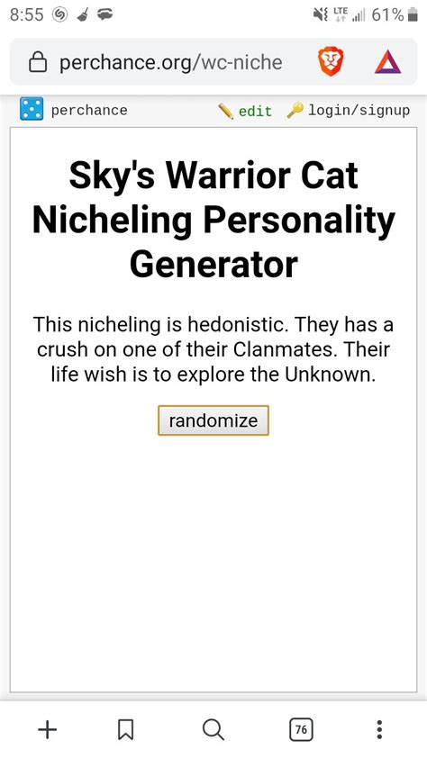 Warrior Cat Nicheling Personality + Aspiration Generator! - Discussion & Feedback - Stray Fawn ...