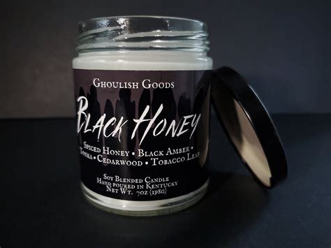 BLACK HONEY Candle Goth Candle Gothic Fragrance Unique | Etsy