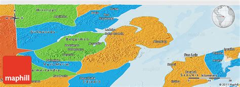 Political Panoramic Map of Alcantara