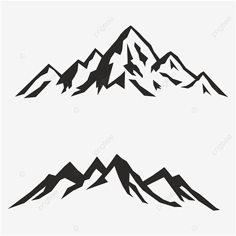 Mountains Silhouette Clipart PNG Images, Mountain Silhouette, Mountain, Silhouette, Mountain ...