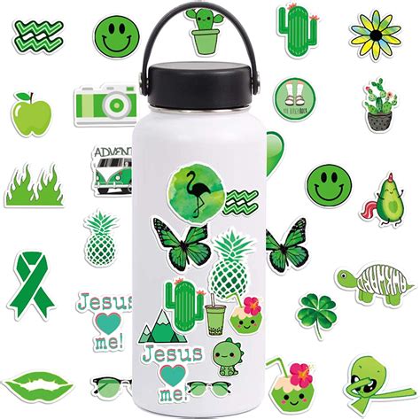 50 Pack Water Bottle Stickers for Hydroflasks, Waterproof Kawaii Stickers Cute Vinyl Sticker ...