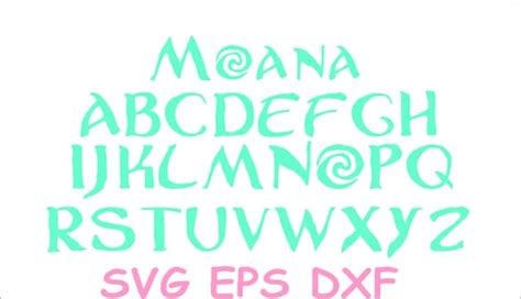 Moana Font Cut files Moana alphabet Svg Dxf disney letters | Etsy