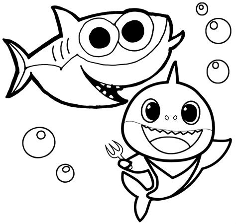 Baby Shark Printable Coloring Pages - PrintablePost Creations