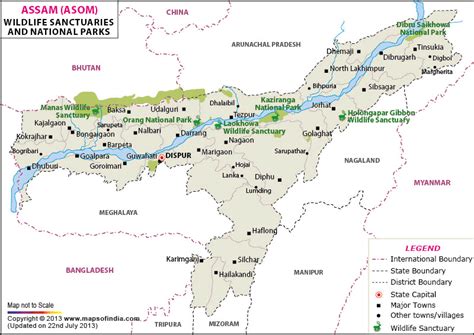 √ 5 National Park National Parks Of Assam In Map