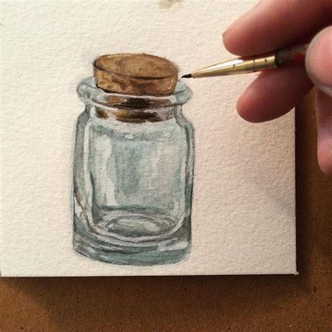 Pin by nina on Watercolor | Tiny jars, Art drawings sketches, Art inspiration