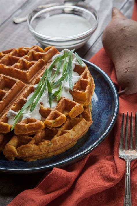 Savory Sweet Potato Waffles | Sweet Potato Waffles | Eat the Love