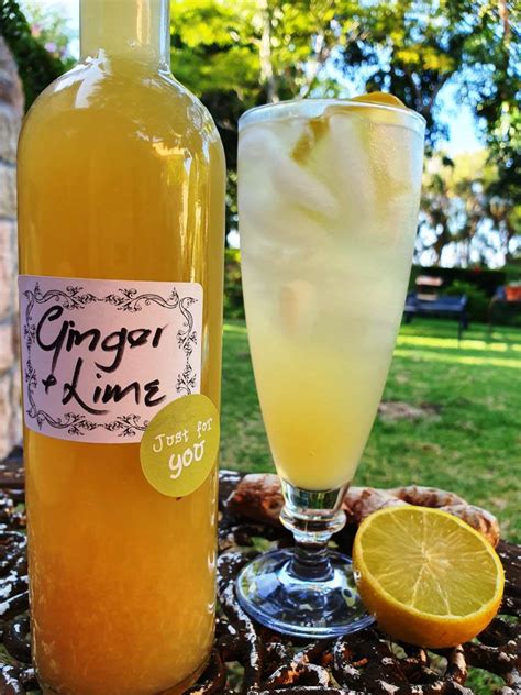 Ginger & Lime (or lemon) Cordial - Food Wine Garden