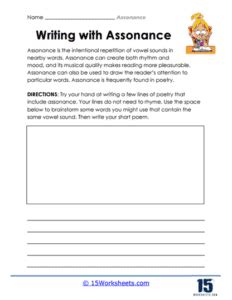 Assonance Worksheets - 15 Worksheets.com