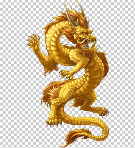 Chinese Dragon Gold PNG - comics, dragons, fantasy | Chinese dragon art ...