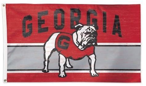 Georgia Bulldogs Flag 3x5 Throwback Vault Logo | Bulldog flag, Bulldog ...