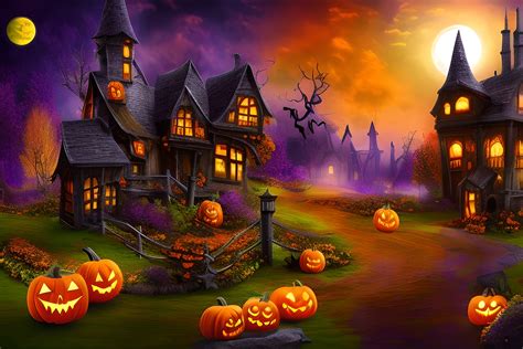 Halloween Landscape Background Graphic by Craftable · Creative Fabrica