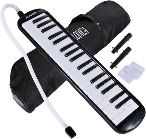 Anpro 37 Key Melodica Instrument Air Piano Keyboard with 2 Mouthpieces ...