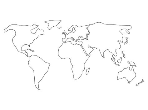 Continent Map Outline
