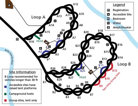 Belle Fourche River Campground map - TMBtent